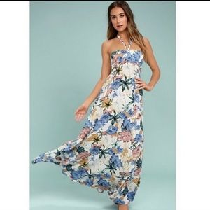 Floral tropical maxi dress